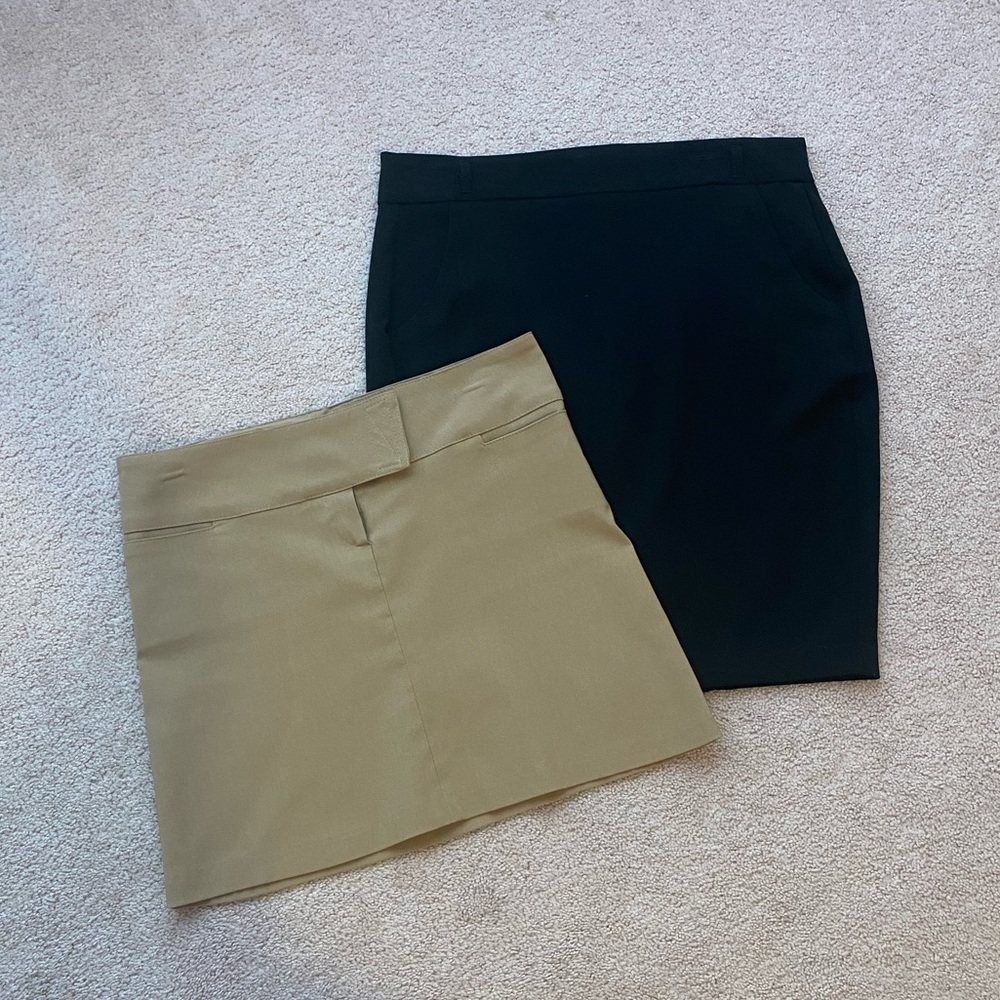 Bundle! Black skirt and Tan Skirt